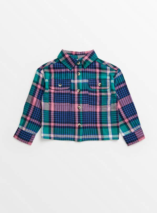 Green, Pink & Navy Check Shirt 3 years